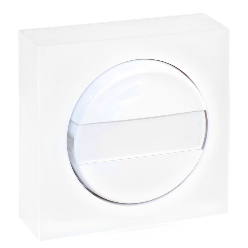 60906 EUR'OHM DUNE Bouton poussoir avec porte-étiquette blanc