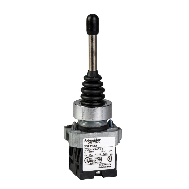 XD2PA12 Manipulateur joystick 2 directions sans position zéro - Contacts 1NO - Schneider Harmony