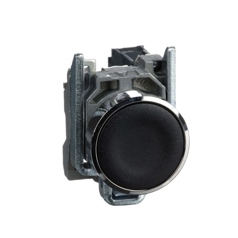 XB4BA21 Schneider - bouton poussoir à impulsion - Ø22 - noir - 1NO - à vis - Harmony XB4