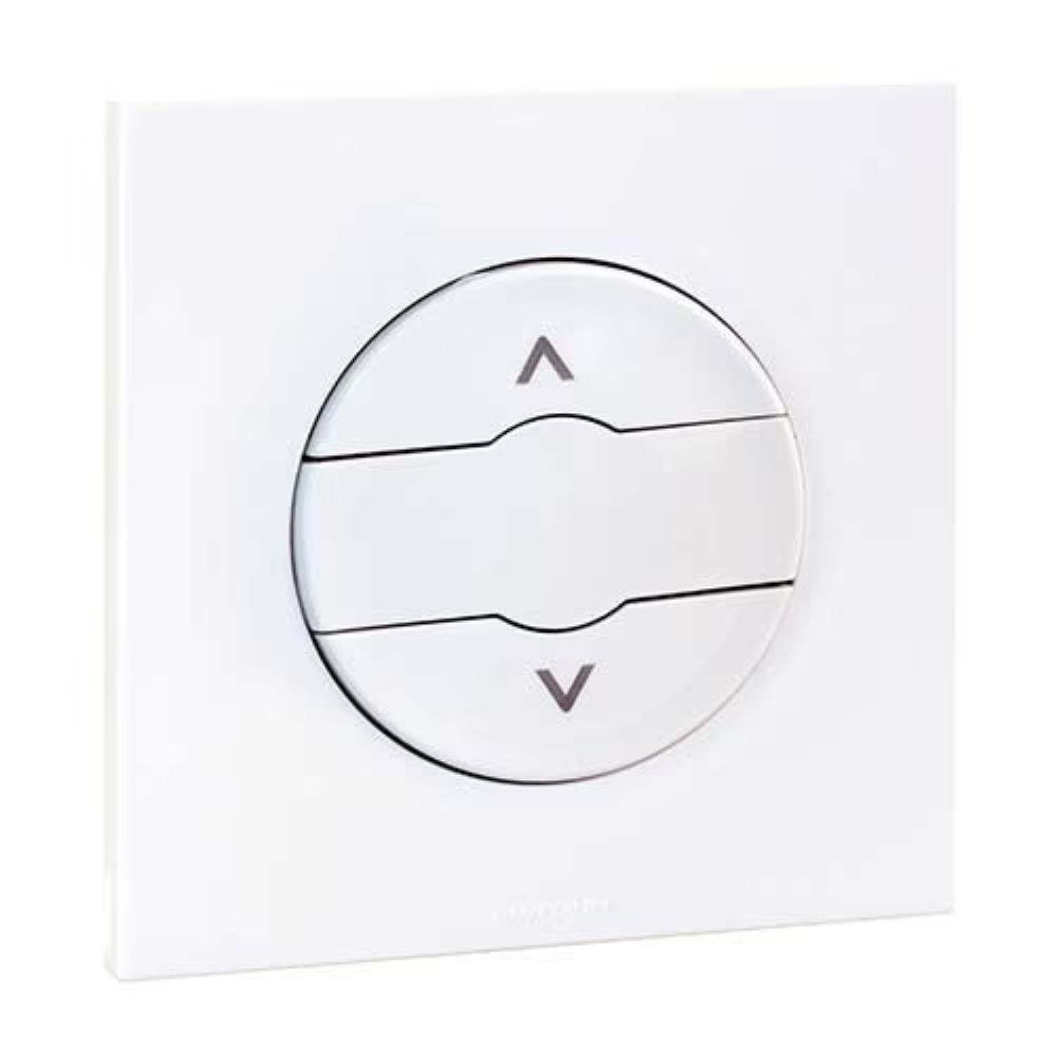 60223 EUR'OHM SQUARE Interrupteur volet roulant 3 positions montée/descente/stop blanc blanc
