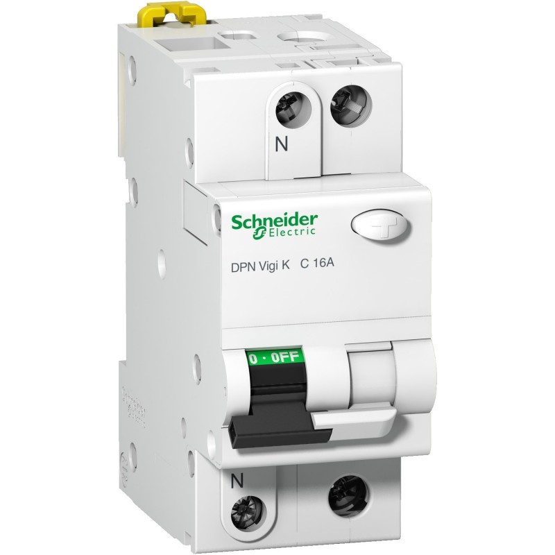 Disjoncteur différentiel 30mA 10A - 1P+N - 6kA - type AC courbe C - 2 modules - Acti9 DPN Vigi K