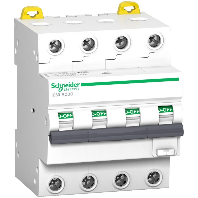 Disjoncteur différentiel tétrapolaire 300mA - 32A - Type AC - 6kA - 4 modules - Schneider iC60
