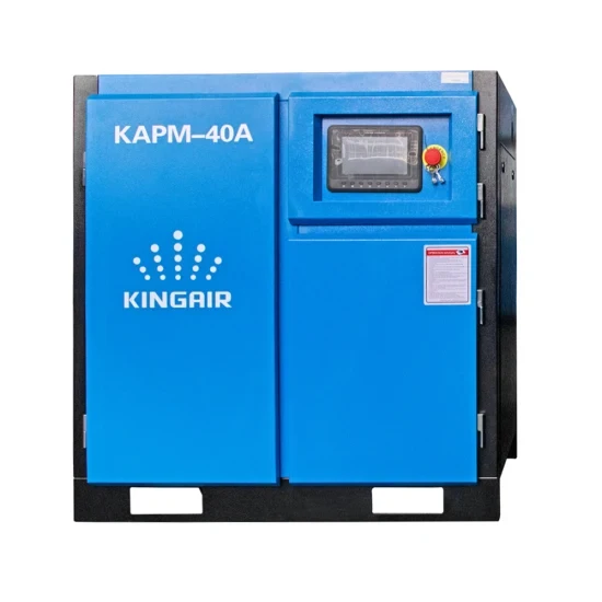 Compresseur à vis, à fréquence variable et à aimant permanent de 30 kW 40 HP à un étage 8 bar.