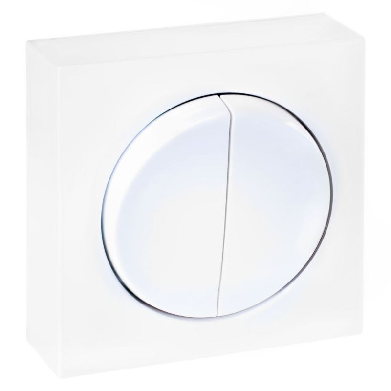 60910 EUR'OHM DUNE Interrupteur double va et vient blanc