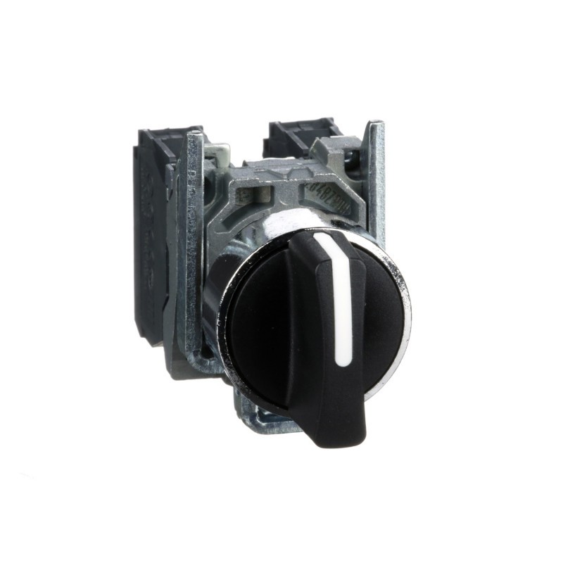 XB4BD33 Schneider - bouton tournant manette - Ø22 - 3 positions fixes - noir - 2NO - à vis - Harmony XB4