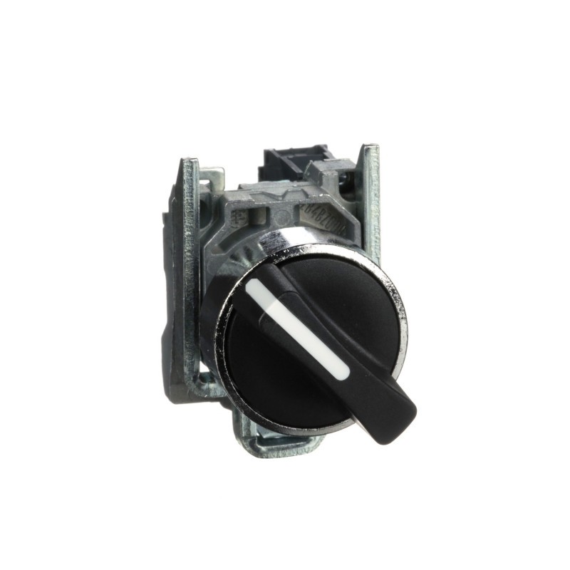 XB4BD21 Schneider - bouton tournant manette - Ø22 - 2 positions fixes - noir - 1NO - à vis - Harmony XB4