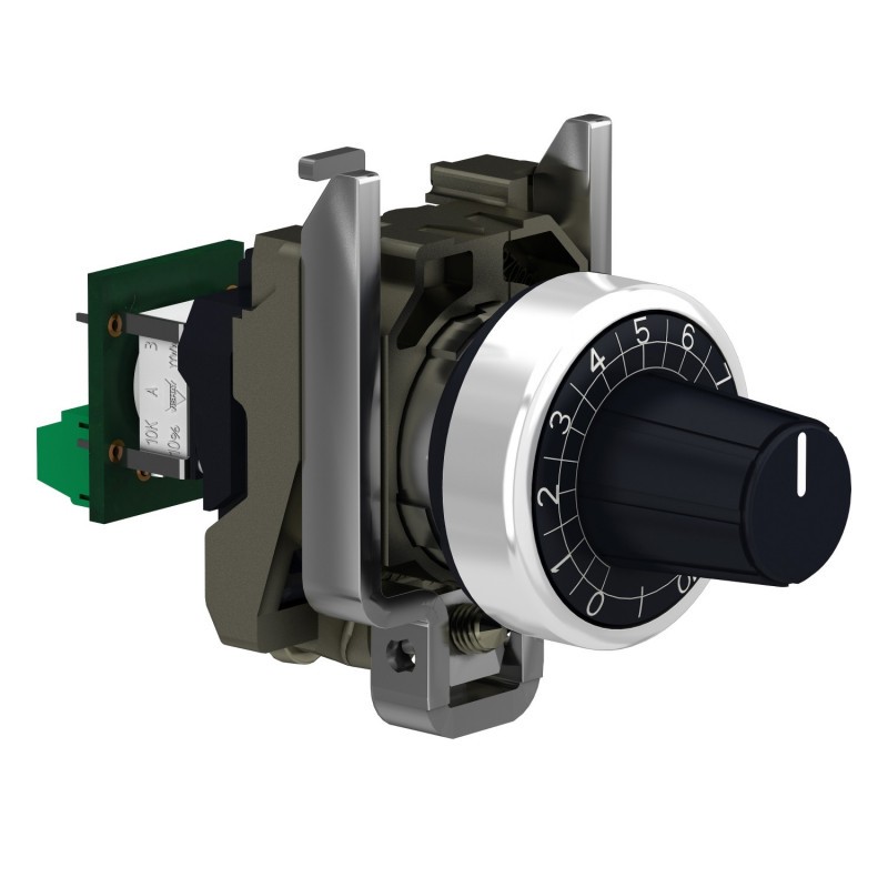 XB4BD912R100K Schneider - potentiomètre complet en métal - Ø22 - 100k Ohm - Harmony XB4