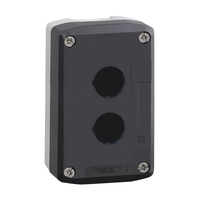 XALD02 Schneider - Boitier pour bouton Ø22mm - 2 trous - étanche IP67 - polycarbonate - Harmony XALD